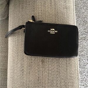 Coach Black Leather Pouch